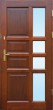Drzwi zewnętrzne drewniane DS5 szkło wypukłe reflex brąz