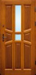 Drzwi zewnętrzne drewniane DS19 szkło wypukłe reflex brąz