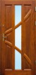 Drzwi zewnętrzne drewniane DS20 szkło wypukłe reflex brąz