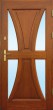 Drzwi zewnętrzne drewniane DS22 szkło wypukłe reflex brąz