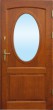 Drzwi zewnętrzne drewniane DS25 szkło wypukłe reflex brąz