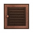 Kratka kominkowa 16x16 cm z ĹĽaluzjÄ… stara miedĹş