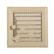 Kratka kominkowa 16x16 cm z żaluzją kość słoniowa