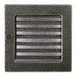 Kratka kominkowa standard 17x17 cm z żaluzją stare srebro